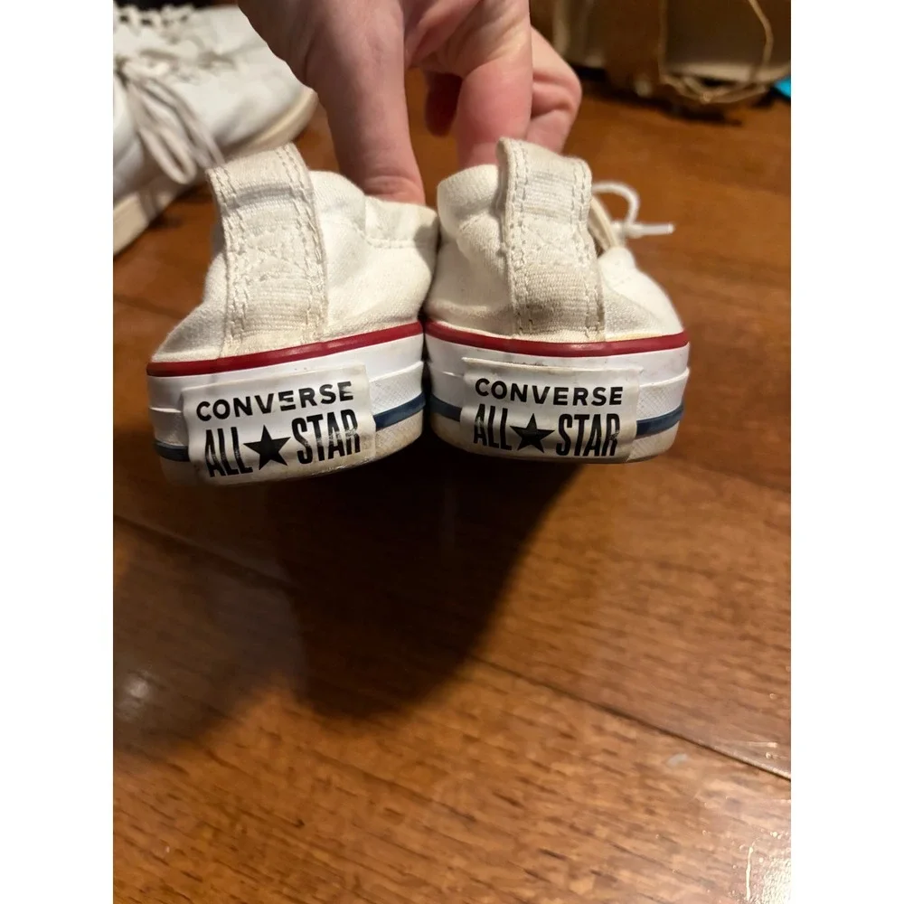 Converse Chuck Taylor All Star Low Top Cream Canvas Sneakers Women's Size‎ 7 - Picture 7 of 11